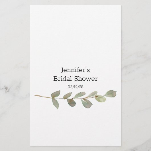 Eggshell Blush Floral Game, das Bride Best kennt Flyer (Hinten)