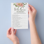 Eggshell Blush Floral Game, das Bride Best kennt Flyer (Handgriff)