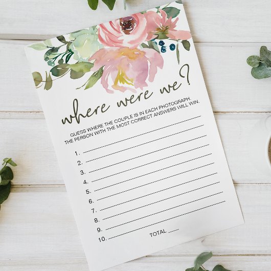 Eggshell Blush Floral Game, wo wir waren Flyer