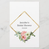 Eggshell Blush Floral Game, wo wir waren Flyer (Hinten)