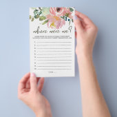 Eggshell Blush Floral Game, wo wir waren Flyer (Handgriff)