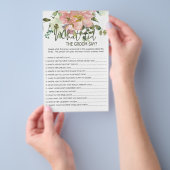Eggshell Blush Floral Game würde sagen Flyer (Handgriff)