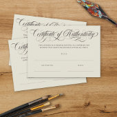 Eggshell Brown Wirbel Certificate of Authenticity