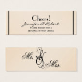 Eggshell Elegance Wedding Drinks Tickets (Vorne & Hinten)