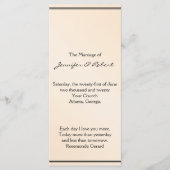 Eggshell Elegance Wedding Program Programm (Vorderseite)