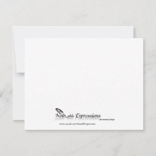 Eggshell Elegance Wedding Save the Date (Rückseite)