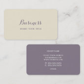 Eggshell Minimalistisch Trendy Visitenkarte (Vorne/Hinten)