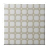 Eggshell Retro Rounded Squares Fliese (Vorderseite)