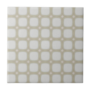 Eggshell Retro Rounded Squares Fliese