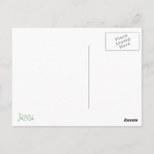 Eggshell Retro Rounded Squares Postkarte (Rückseite)