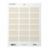 Eggshell Solid Color Adressaufkleber (Vorne)