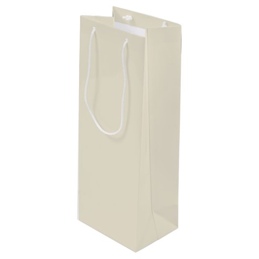Eggshell Solid Color Geschenktüte Für Weinflaschen (Vorderseite Schrägansicht)
