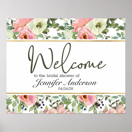 Eggshell und Blush Brautparty Poster (Vorne)