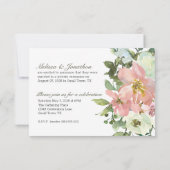 Eggshell und Blush Floral Just Married (Rückseite)