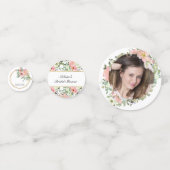 Eggshell und Blush Floral Wedding Confetti Konfetti (Vorderseiten)