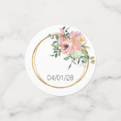 Eggshell und Blush Floral Wedding Confetti Konfetti (Klein Vorderseite)