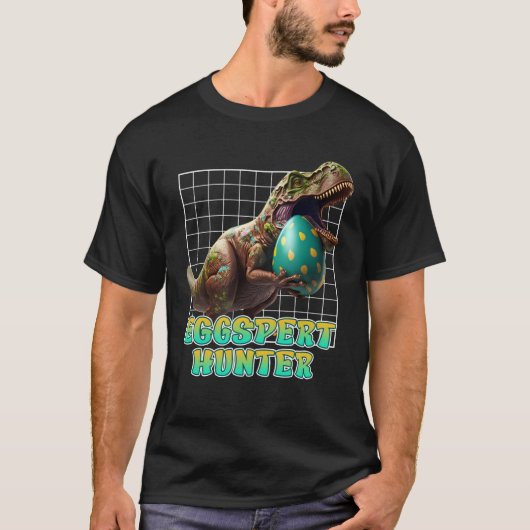 Eggspert Easter Eggs Hunt Dinosaur Easter Bunnies  T-Shirt (Vorderseite)