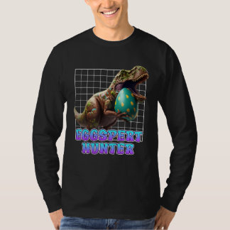Eggspert Easter Eggs Hunt Dinosaur Easter Bunnies  T-Shirt