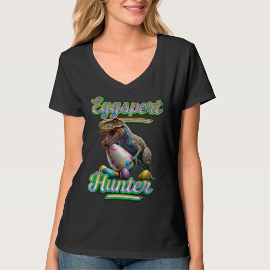 Eggspert Easter Eggs Hunter Easter Dinosaur Egg  5 T-Shirt (Vorderseite)