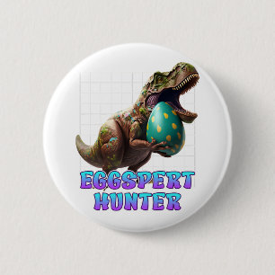Eggspert Ostereier Hunt Dinosaur OsterBunnies Button
