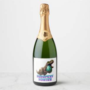 Eggspert Ostereier Hunt Dinosaur OsterBunnies Schaumweinetikett