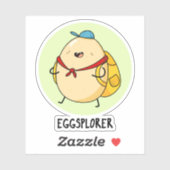 Eggsplorer Funny Egg Explorer Puff Aufkleber (Blatt)
