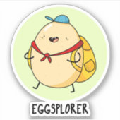 Eggsplorer Funny Egg Explorer Puff Aufkleber (Vorderseite)