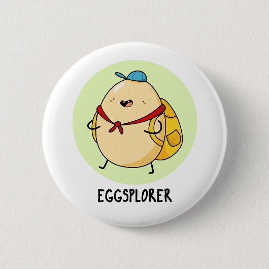 Eggsplorer Funny Egg Explorer Puff Button (Vorderseite)
