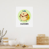 Eggsplorer Funny Egg Explorer Puff Poster (Küche)
