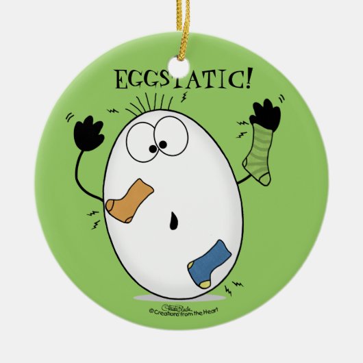 Eggstatic-Ei Keramikornament (Vorne)