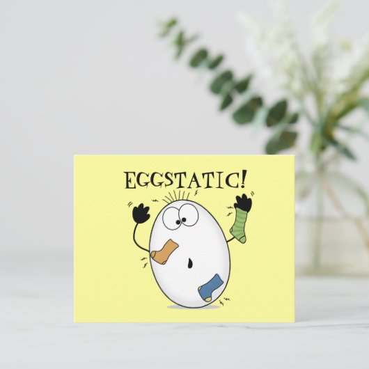 Eggstatic-Ekstatisches Ei Postkarte (Stehend Vorderseite)