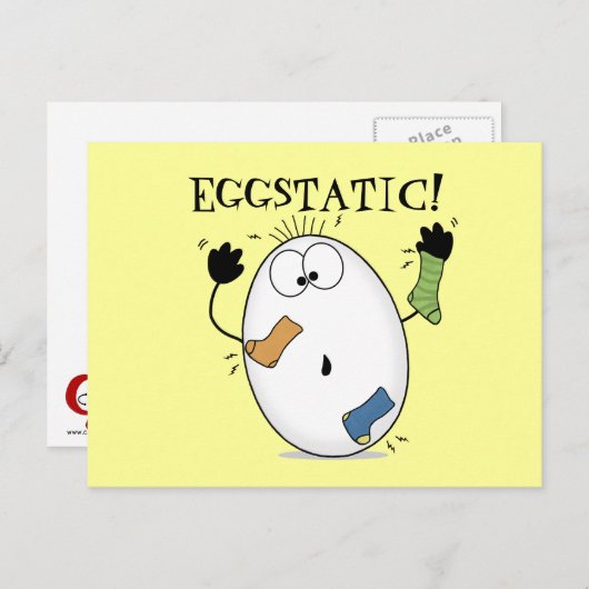 Eggstatic-Ekstatisches Ei Postkarte (Vorne/Hinten)