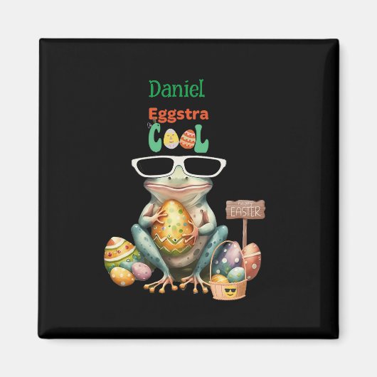 Eggstra Cool Frog mit Sonnenbrille Osterfeiertag Magnet (Vorne)