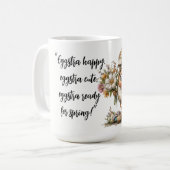 Eggstra Happy Easter Art with Customizable Name Kaffeetasse (Vorderseite Links)