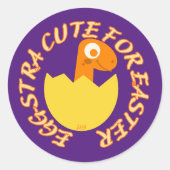 EGGSTRA NIEDLICH FÜR OSTERE OSTERDINNE RUNDER AUFKLEBER (Vorderseite)