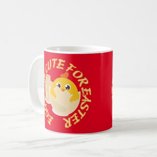 EGGSTRA NIEDLICH FÜR OSTERFRISCHE Osterkichtengabe Kaffeetasse (Vorderseite Links)
