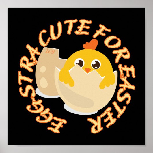 EGGSTRA NIEDLICH FÜR OSTERFRISCHE Osterkichtengabe Poster (Vorne)