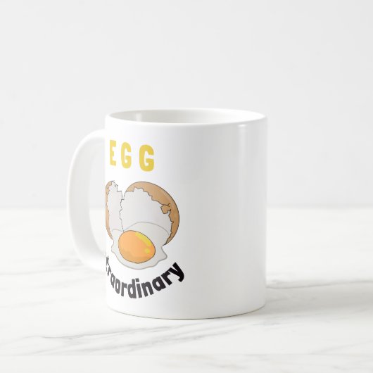 Eggstraganz Funny Mug - Niedlich & Punny Design Kaffeetasse (Vorderseite Links)