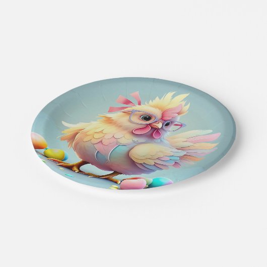 " EGGSTRAORDINÄRE LIEBE " PAPPTELLER (Schrägansicht)