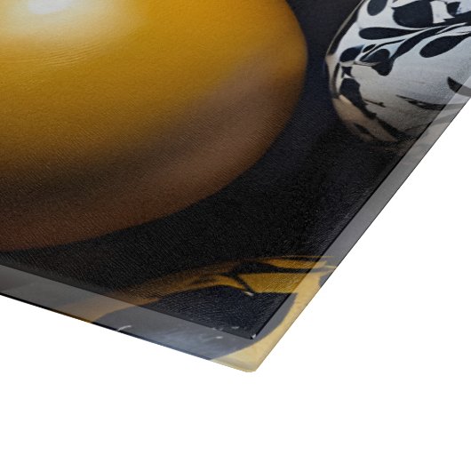 "Eggstraordinary Swirls" Glass Cutting Board Schneidebrett (Ecke)