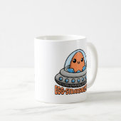 Eggstraterrestral! Niedliche Alien Egg UFO Puff Kaffeetasse (VorderseiteRechts)
