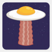 Eggstraterrestrial Quadratischer Aufkleber (Vorderseite)