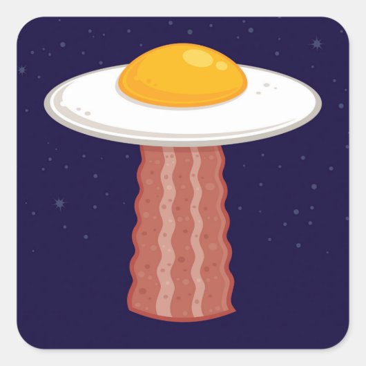 Eggstraterrestrial Quadratischer Aufkleber (Vorderseite)