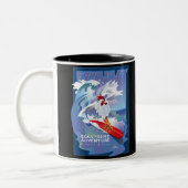 Eggstreme Abenteuer-Tasse Zweifarbige Tasse (Links)