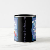 Eggstreme Abenteuer-Tasse Zweifarbige Tasse (Mittel)