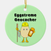 Eggstreme Geocaching Keramik Ornament (Vorne)