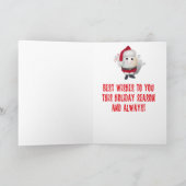 Eggstrnormale Weihnachtseifer Feiertagskarte (Innenseite)