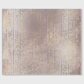 Egiptian Script Rose Gold Foxier Powder Royal Geschenkpapier (Flach)