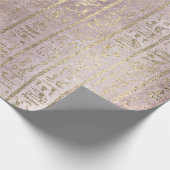Egiptian Script Rose Gold Foxier Powder Royal Geschenkpapier (Ecke)