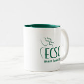 EGKS-Kaffee-Tasse - Grün Zweifarbige Tasse (VorderseiteRechts)